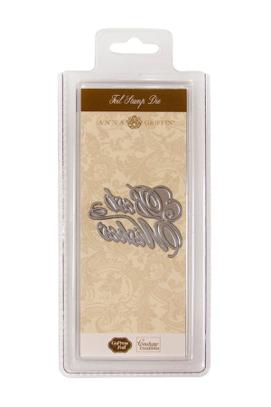 Штамп-нож "Best Wishes" для горячего тиснения и печати фольги на машинке GoPress and Foil. Арт CO725292