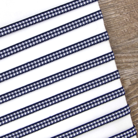 Лента с рисунком клетка SAFISA, 6 мм, 25 м, цвет 15, темно-синий. Арт 466-06мм-15             