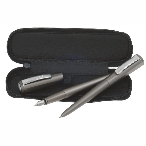 Пенал для ручек "Leather Case" на молнии, 15 х 5 х 2 см, натуральная кожа, цвет черный. Арт 90686