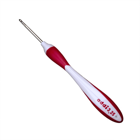 Крючок, вязальный с эргономичной пластиковой ручкой addiSwing Maxi №3,25, 17 см. Арт 141-7/3.25-17