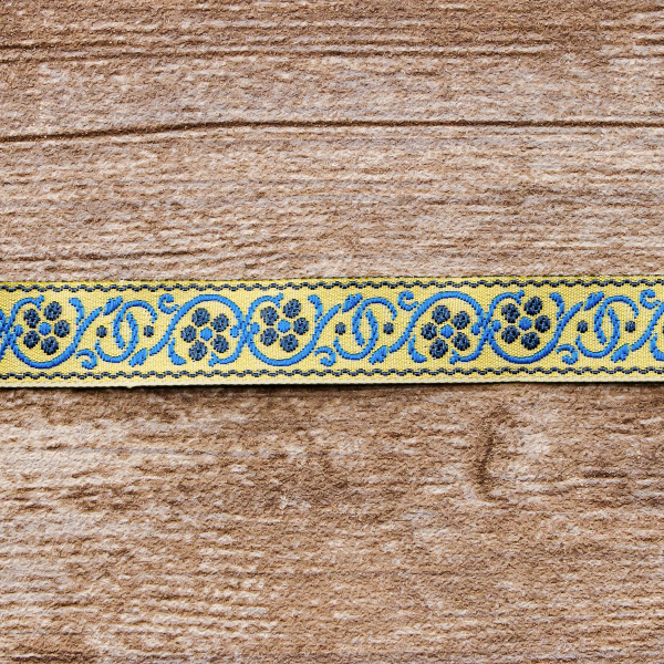 Лента жаккард SAFISA, 15 мм, 15 м, цвет 02. Арт 9208-15мм-02