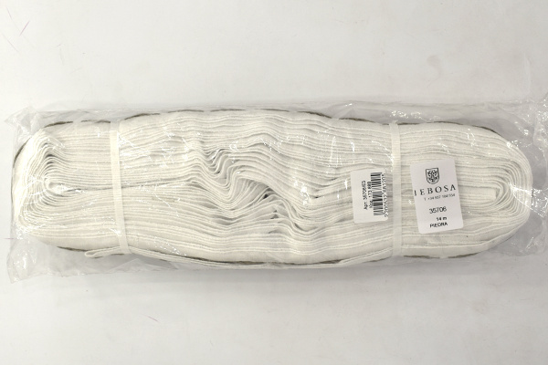 Шитье-вышивка на батисте, прошва, 40 мм, цвет белый. Арт 35706/E3