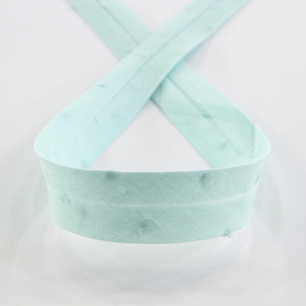 Косая бейка хлопок, 20 мм, 20 м, цвет 53, цвет ментоловый. Арт 6552-20мм-53