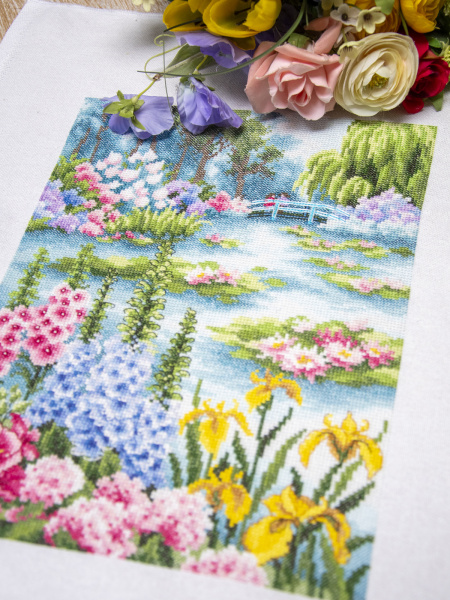 Набор для вышивания "By the water lily pond"  . Арт PN-0200908