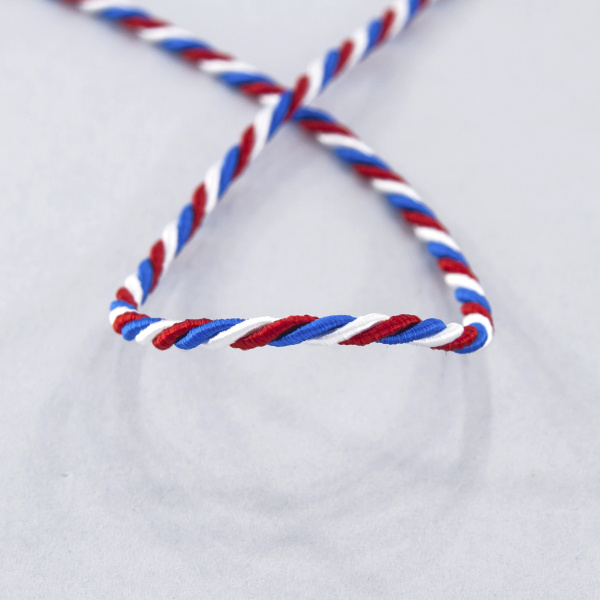Шнур витой, трехцветный, 3 мм. Арт 845211430DB029           
