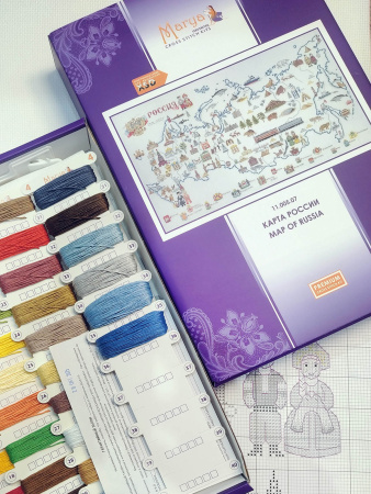 Набор для вышивания "Карта РОССИИ". Арт 11.005.07