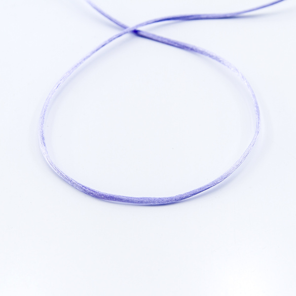 Шнур атласный мини-рулон, 1,5 мм, 4,5 м, цвет 08, сиреневый. Арт P00470-1,5мм-08         