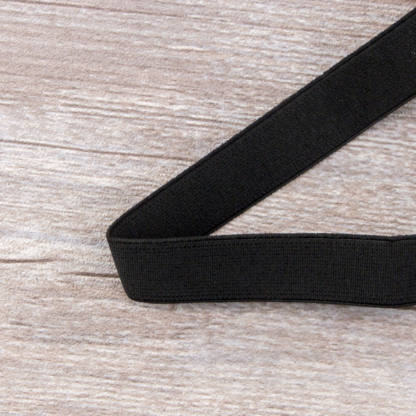 Резинка на блистере SAFISA 20 мм, 1,5 м, цвет 01, черный. Арт P04750-20мм-01          