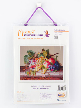 Набор для вышивания "Натюрморт с персиками". Арт 04.009.05