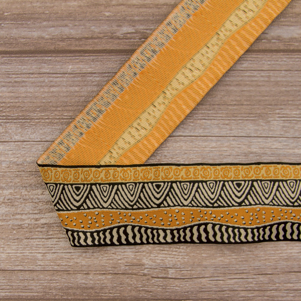 Лента жаккардовая SAFISA, 50 мм, 15 м, цвет 03. Арт 9272-50мм-03