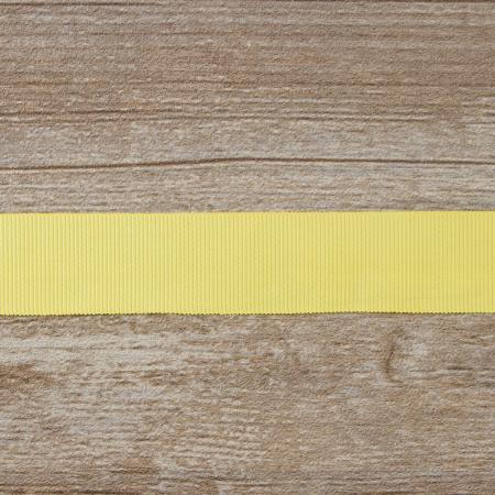 Лента репсовая SAFISA, 25 мм, 25 м, цвет 09 желтый светлый. Арт 350-25мм-09