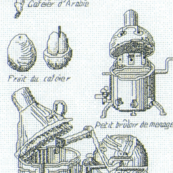 Набор для вышивания "Дизайн кофеварок", канва аида 16 ct. Арт 3028A                   