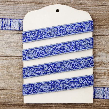 Лента жаккард SAFISA, 16 мм, 15 м, цвет 02. Арт 9104-16мм-02            