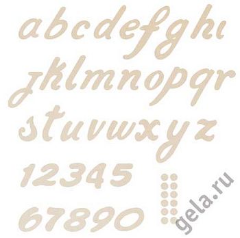 Заготовка для декупажа, алфавит и цифры. Арт KL305                   