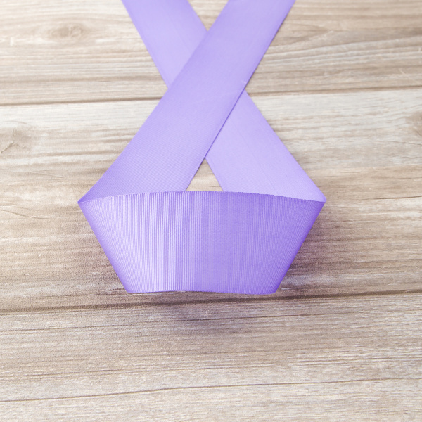 Лента репсовая SAFISA, 50 мм, 25 м, цвет 08 сиреневый. Арт 350-50мм-08