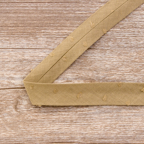 Косая бейка хлопок, 20 мм, 20 м, цвет 64, цвет молочный шоколад. Арт 6552-20мм-64