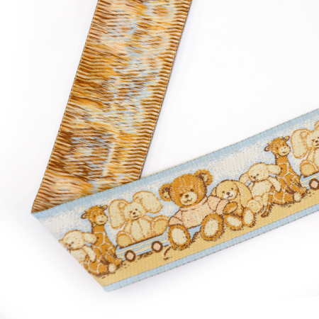 Лента жаккардовая SAFISA, 33 мм, 15 м, цвет 02. Арт 9243-33мм-02