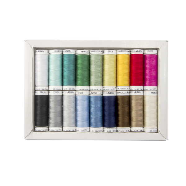 Набор с нитками Seralon в подарочной упаковке,18 катушек. Арт SE18-KIT                