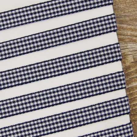 Лента с рисунком клетка SAFISA, 10 мм, 25 м, цвет 15, темно-синий. Арт 466-10мм-15             