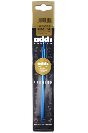 Крючок, вязальный, алюминий addiDuett №5, 15 см. Арт 230-7/5-15