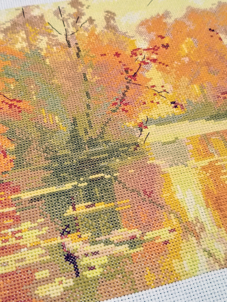 Набор для вышивания  "Осень.Рыбалка". Арт 02.012.10