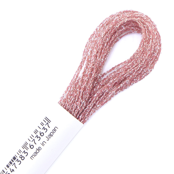 Мулине COSMO Sparkle металлизированное, цвет розовый темный. Арт 76/5