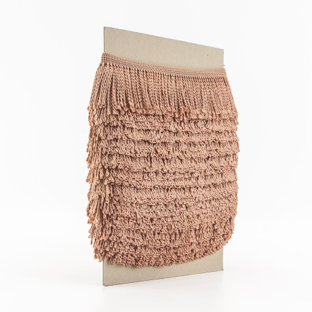 Бахрома витая, 60 мм, цвет розово-коричневый светлый. Арт PP-60 col.709