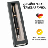 Ручка перьевая "Eleganza Classic" с синим картриджем, размер пера M, 0.5 мм, корпус черный и золото. Арт 34595