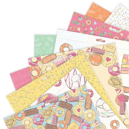 Набор бумаги для скрапбукинга двухсторонней "SWEET TREATS". Арт PMA160518