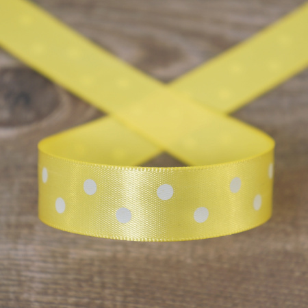 Лента атласная на картонной мини-катушке "Горошек". Арт R14115/640