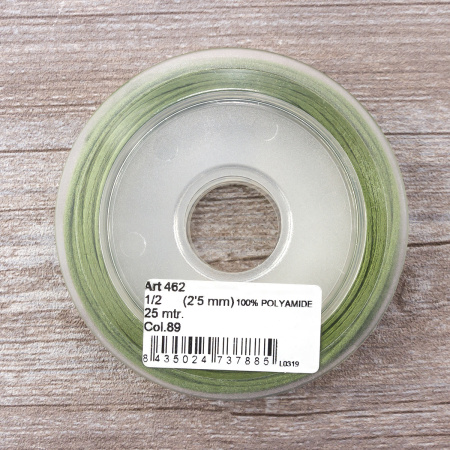 Шнур атласный SAFISA 2 мм, 25 м, цвет 89, темно-болотный. Арт 462-89                  