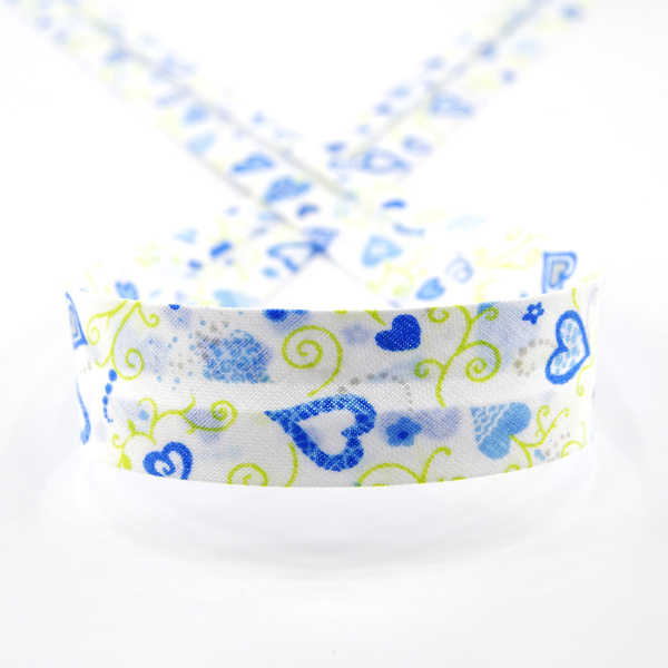 Косая бейка с рисунком SAFISA арт. 6518, 20 мм, 20 м, цвет 01. Арт 6518-20мм-01