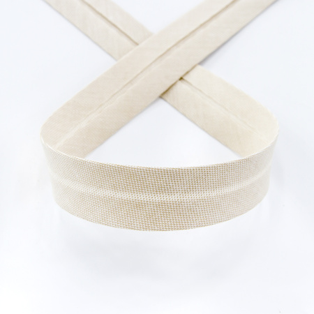 Косая бейка хлопок, 20 мм, 20 м, цвет 63, цвет бежевый. Арт 6570-20мм-63