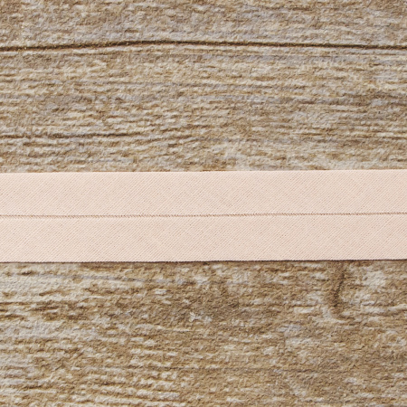 Косая бейка хлопок/полиэстер 20 мм, 25 м, цвет 83, чайная роза. Арт 6120-20мм-83            