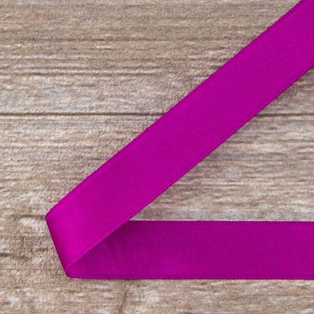 Лента атласная двусторонняя SAFISA, 15 мм, 25 м, цвет 82, пурпурный. Арт 110-15мм-82             