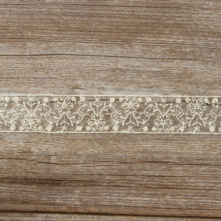 Кружево-вышивка на тюле, 20 мм. Арт 42274/58