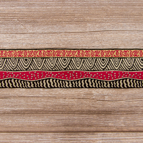 Лента жаккардовая SAFISA, 50 мм, 15 м, цвет 01. Арт 9272-50мм-01