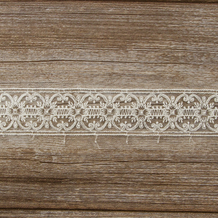 Кружево-вышивка на тюле, 20 мм. Арт 42196/00