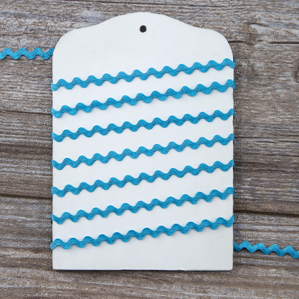 Тесьма PEGA тип вьюнчик, бирюзовый, 6,4 мм. Арт 841510421A7701