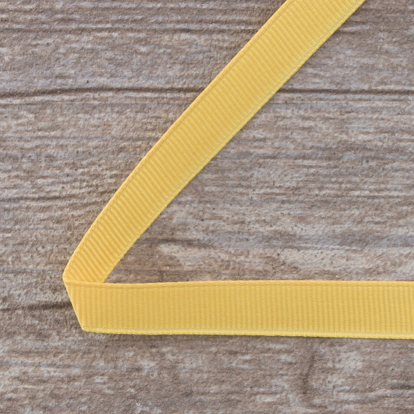 Лента репсовая SAFISA мини-рулон, 10 мм, 4 м, цвет 32, желтый. Арт P00350W-10мм-32         