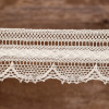 Мерсеризованное хлопковое кружево, 32 мм, цвет белый. Арт 2177/01