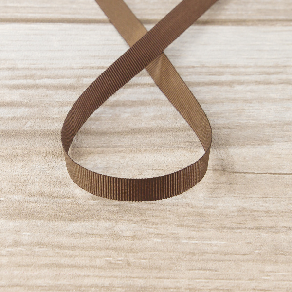 Лента репсовая SAFISA, 10 мм, 25 м, цвет 17, темно-коричневый. Арт 350-10мм-17       