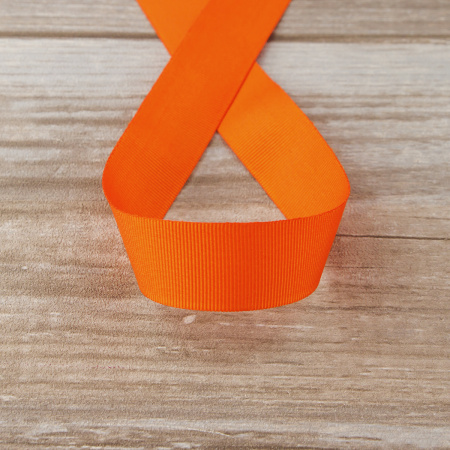 Лента репсовая SAFISA, 25 мм, 25 м, цвет 61 алый. Арт 350-25мм-61