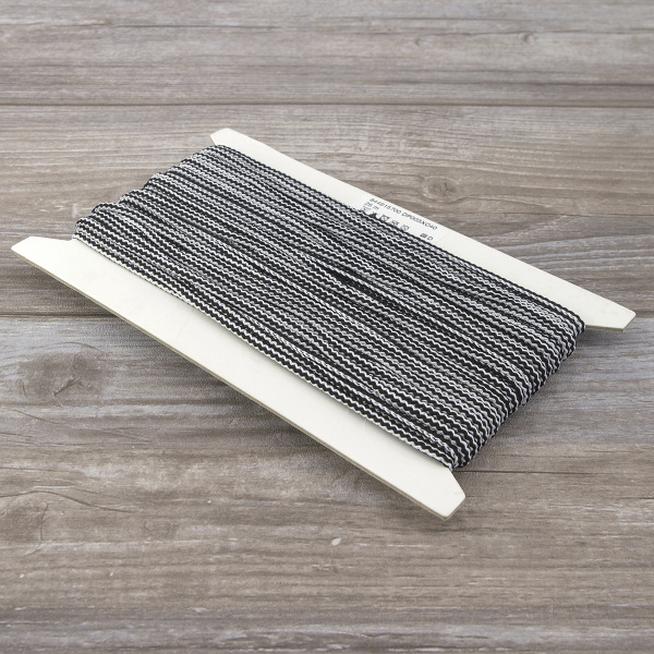 Шнуры PEGA плетеный, цвет черно-белый, 5 мм. Арт 844915700DP003          