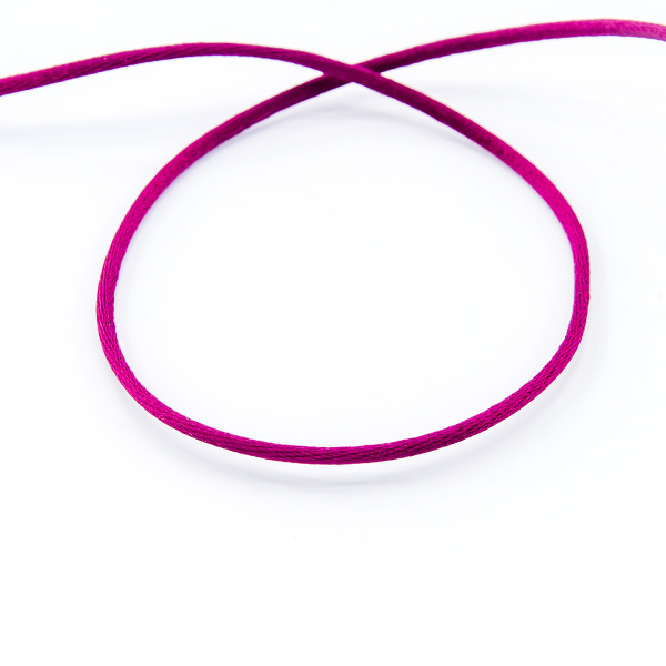 Шнур атласный мини-рулон, 2 мм, 4,5 м, цвет 30, бордо. Арт P00462-2мм-30           