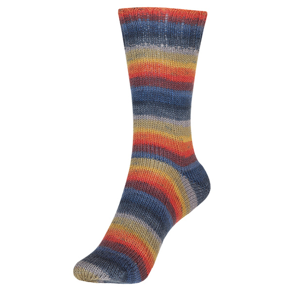 Пряжа Fortissima Socka 4-fach color, 75% шерсть, 25% полиамид, 420 м, 100 г. Арт 90028-2433