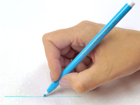 Маркер для разметки на ткани, линия 1 мм, цвет голубой, смываемый водой. Арт 295                     