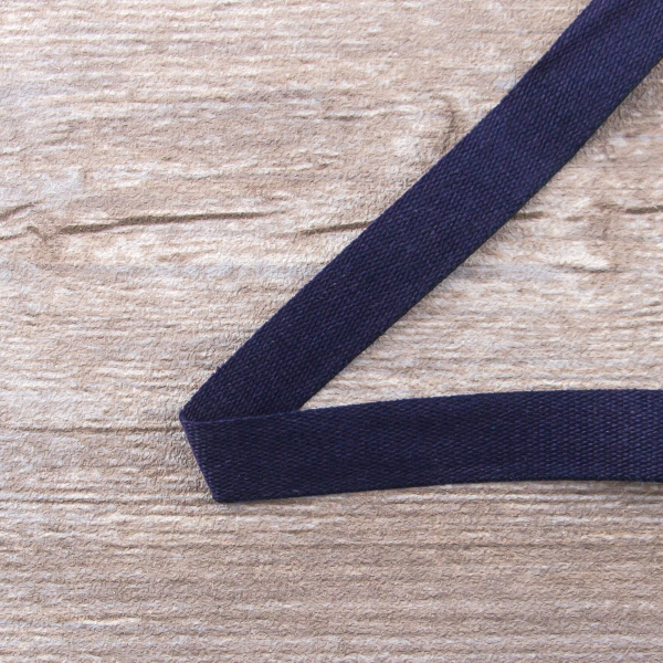 Тесьма киперная хлопковая на блистере SAFISA, 14 мм, 2,5 м , цвет 15, темно-синий. Арт P00260C-14мм-15         