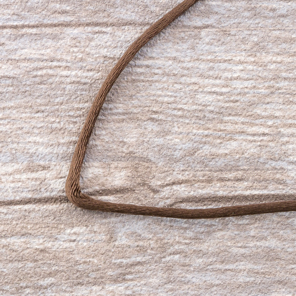 Шнур атласный SAFISA 2 мм, 25 м, цвет 17, коричневый темный. Арт 462-17                  