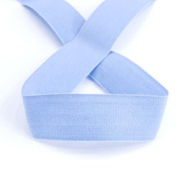 Тесьма киперная хлопковая на блистере SAFISA, 25 мм, 2 м , цвет 04, голубой светлый. Арт P00260C-25мм-04         